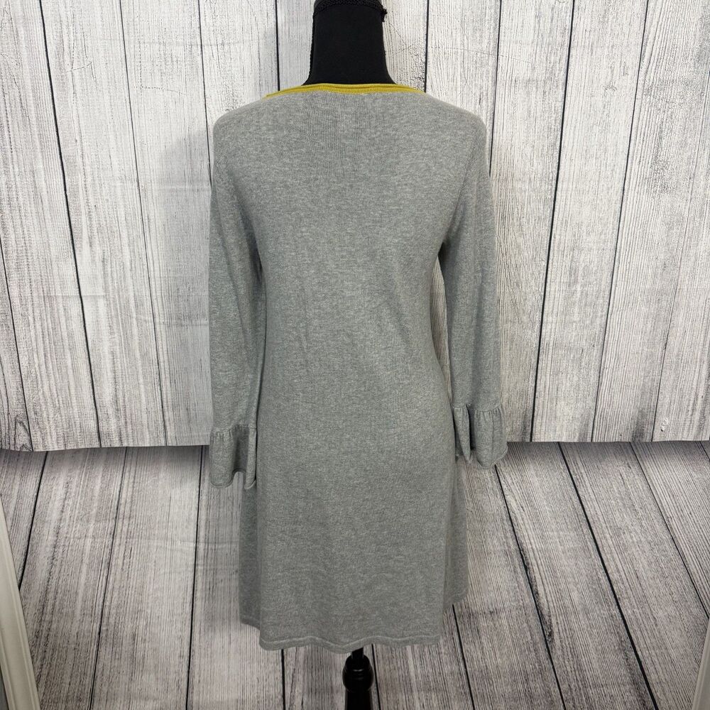 Nick & Mo Women's Small Gray Appliquéd Flowers Cotton Duster Cardigan Sweater - Picture 3 of 5